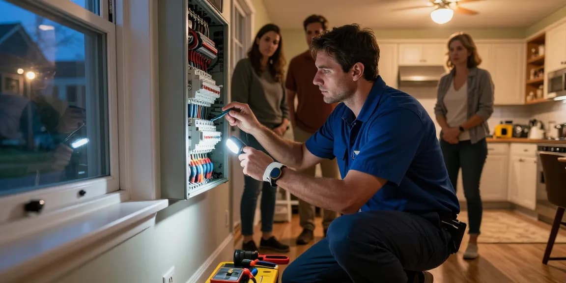 Call for urgent assistance when power issues arise; click here for emergency electrical services.