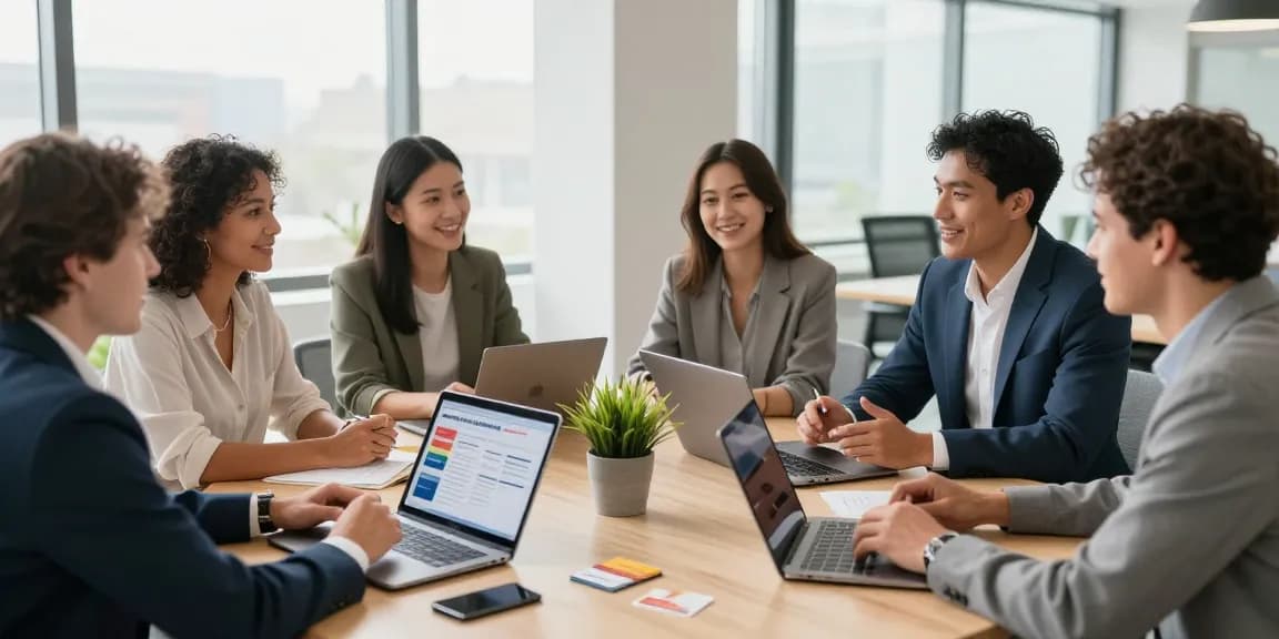 Self-employed professionals strengthening up your portfolio during a networking meeting.