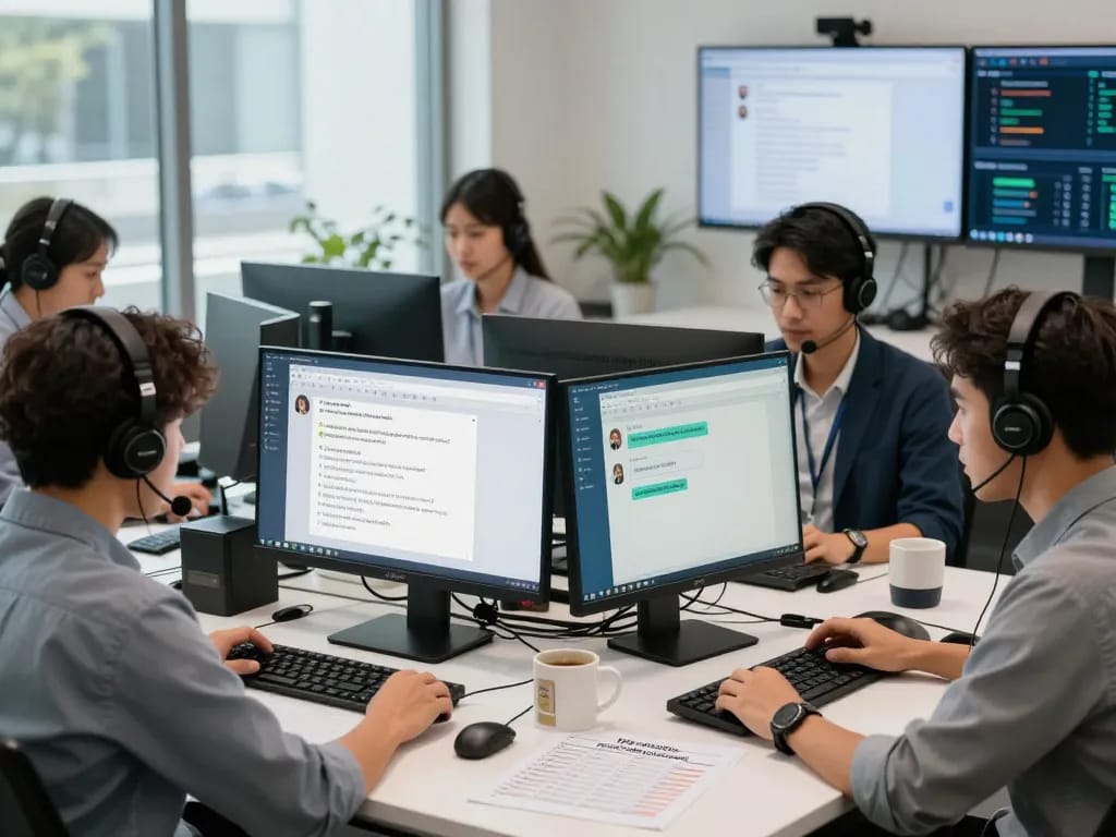 多语种客户服务团队使用易翻译进行高效的实时沟通。