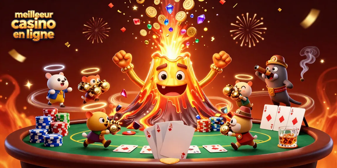 Gagnez avec le meilleur casino en ligne et découvrez un volcan d'or éruptif offrant des richesses.