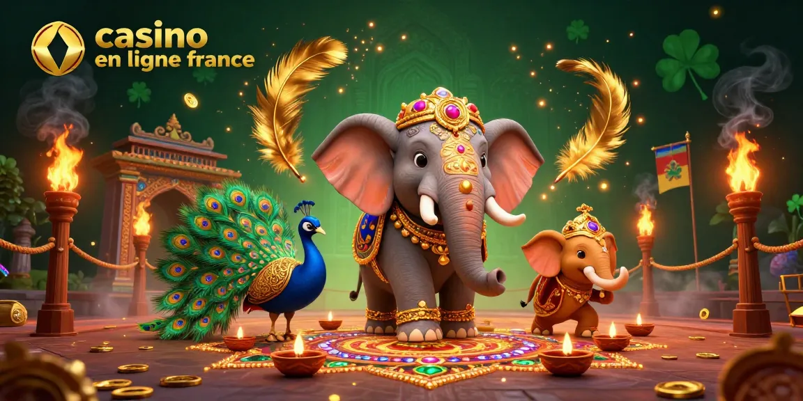 Venez découvrir le casino en ligne France avec une illustration captivante des jeux et des personnages colorés.