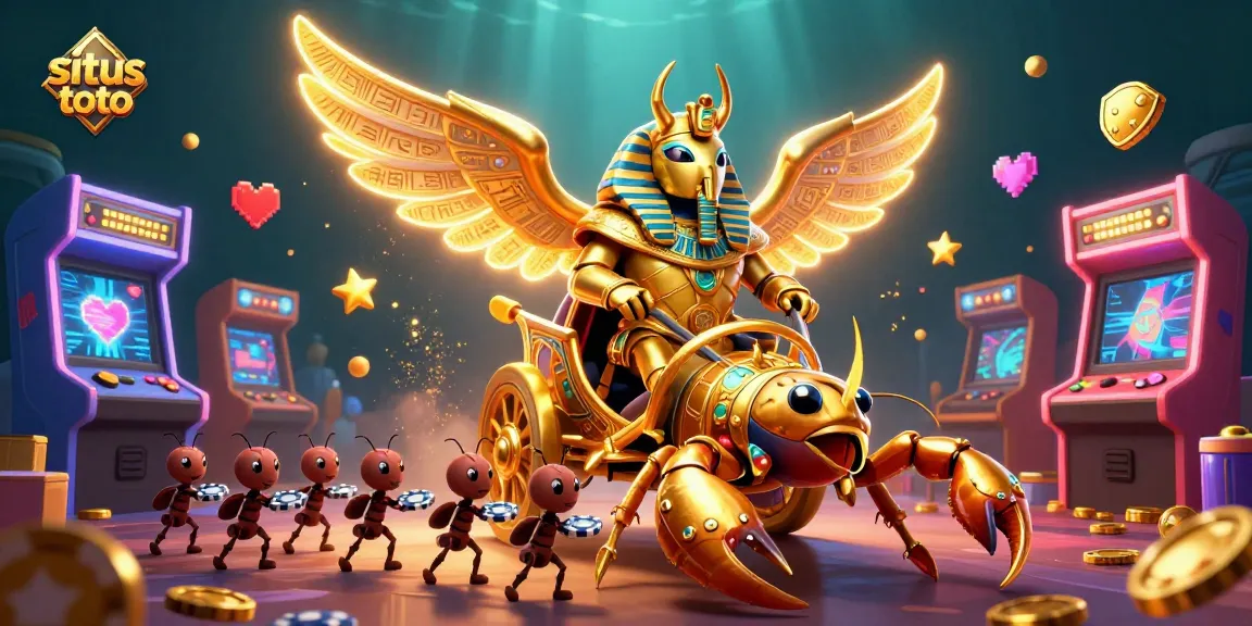 Permainan situs toto menampilkan scarab emas besar dalam aksi yang mendebarkan di dunia kasino.