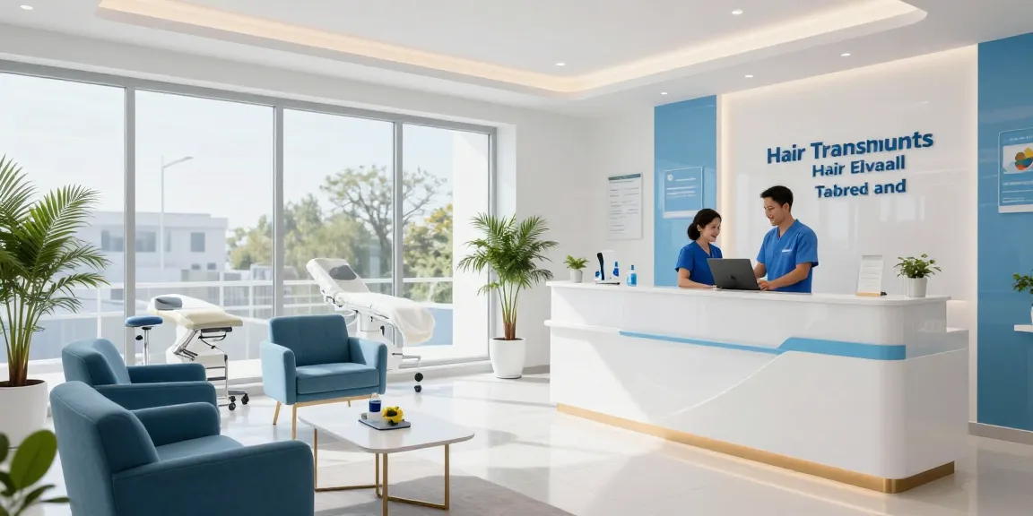 Hair transplant turkey: Modern health clinic showcasing compassionate patient care and doctor consultation.
