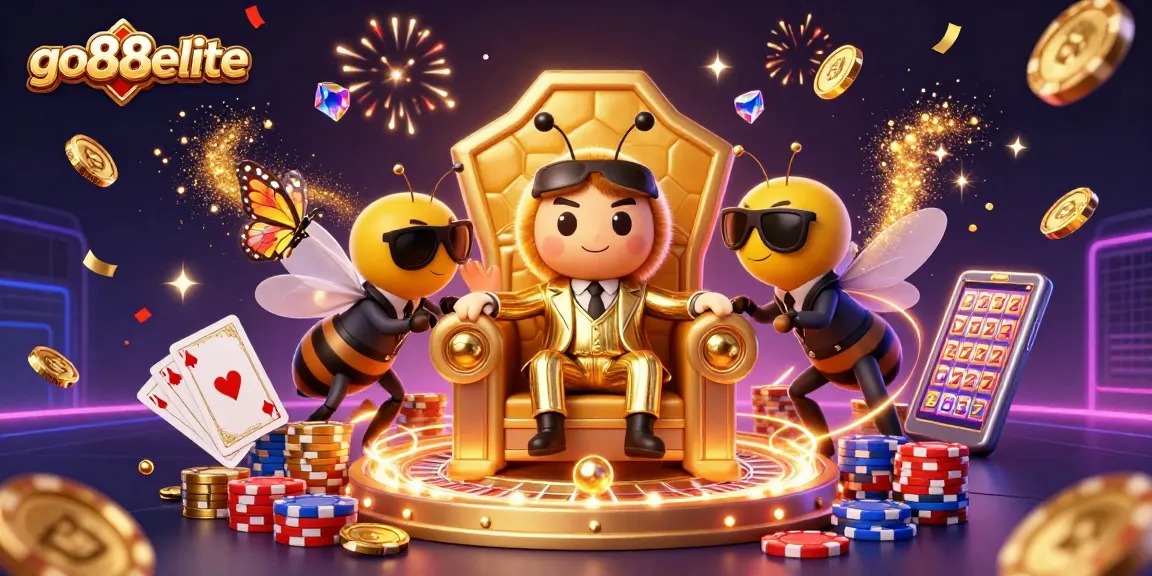 Experience the thrilling action at go88elite with our 3D bumblebee mob boss and live casino excitement.