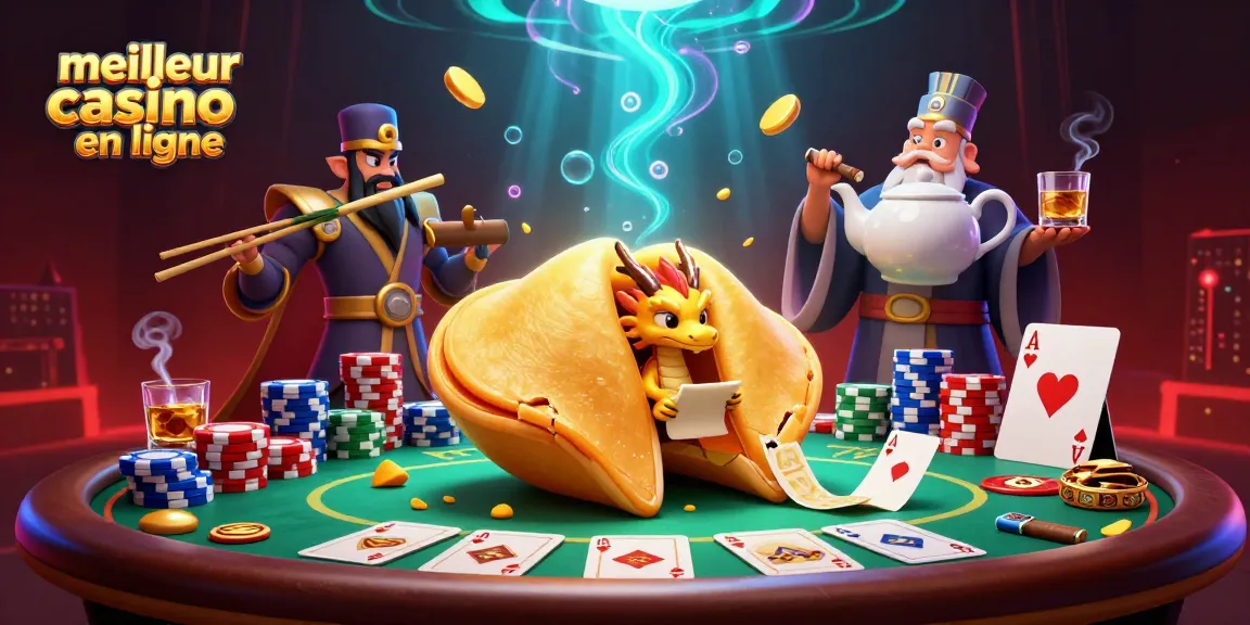 Visitez le meilleur casino en ligne avec des dragons sages et des guerriers autour d'une table de poker.