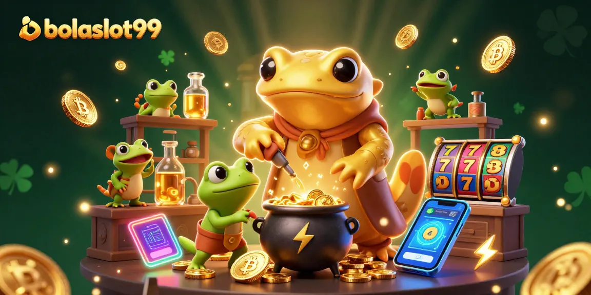 Experience the thrill of bolaslot99 casino gaming with vibrant slot reels and golden alchemical detail.