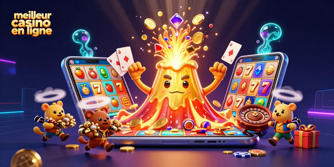 Jouez au meilleur casino en ligne avec des trésors et un volcan doré joyeux