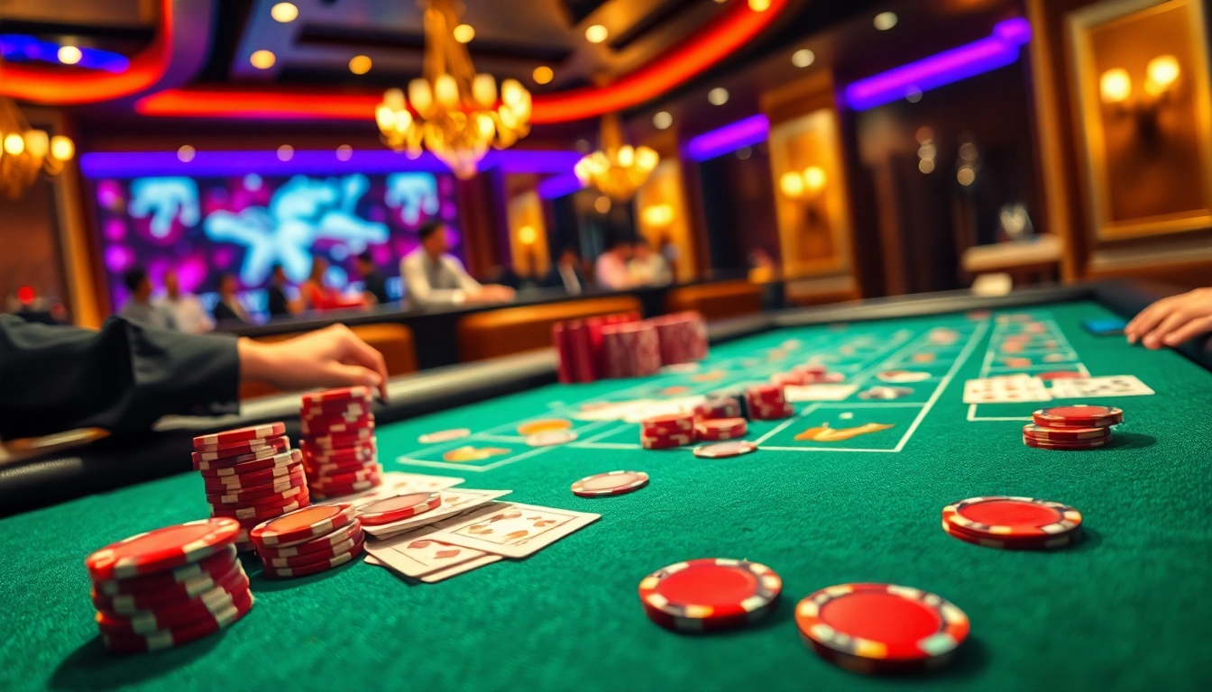 Exciting casino scene showcasing metode deposit totoplay88 with vibrant gaming elements.