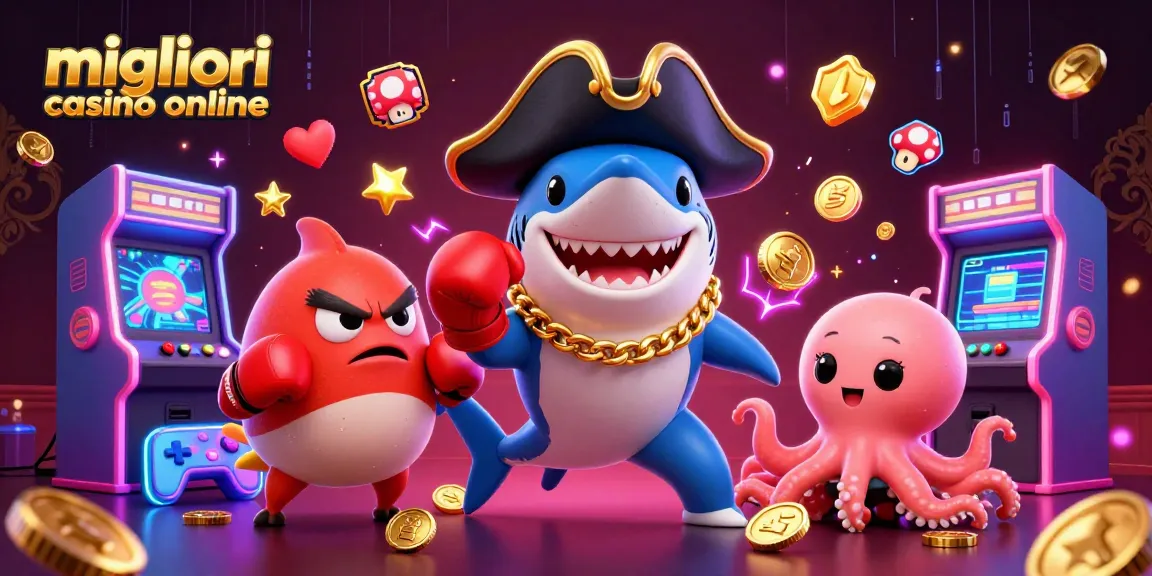 Migliori casino online: gioca con uno squalo pirata, pesce puffer e polpo d'oro in un vivace casinò virtuale.