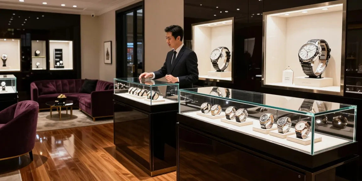 Super clone watches elegantly displayed in luxury retail setting highlighting craftsmanship and quality.
