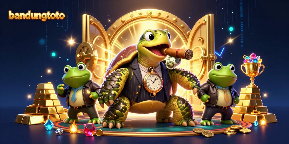 Experience winning with bandungtoto in a lively, cartoon casino scene filled with treasures and action.