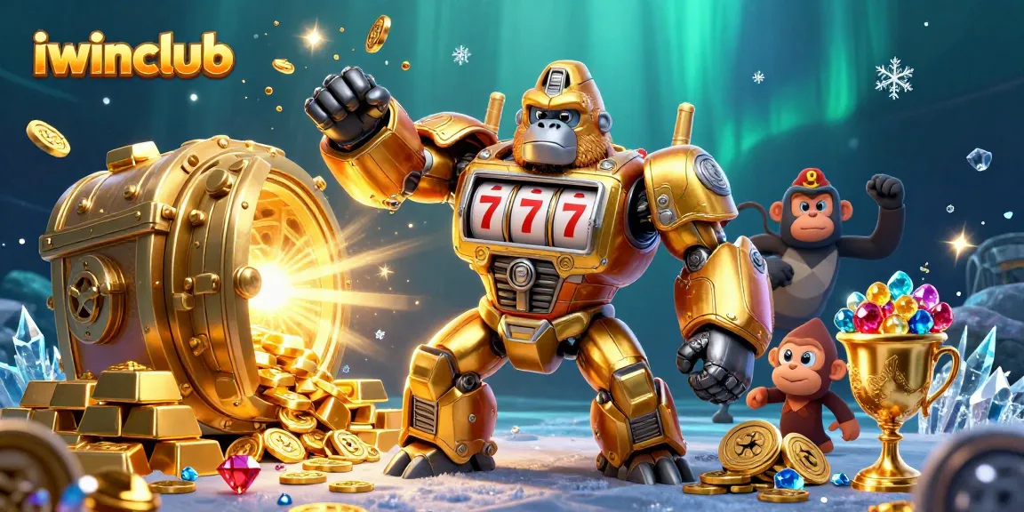 Experience the excitement at iwinclub with a vibrant, action-packed 3D casino illustration.