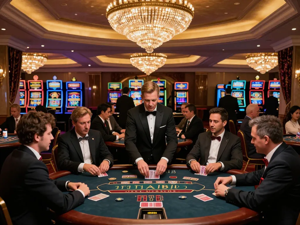 Engaged players at a blackjack table showcasing vk88 gaming strategy and competitive dynamic