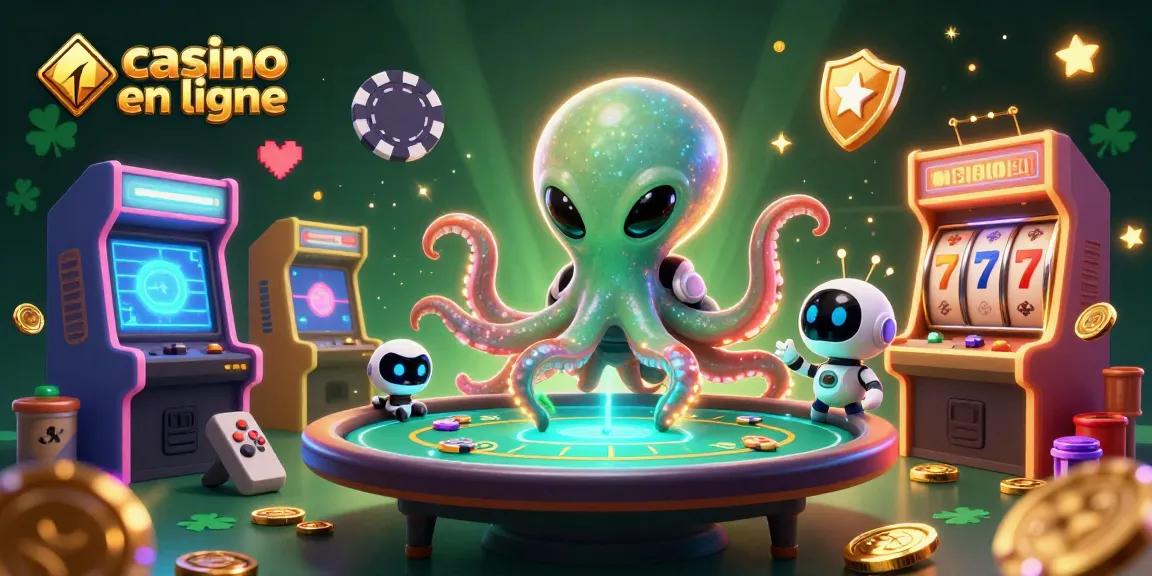 Jouez à une sélection de jeux captivants de casino en ligne avec un octopus intergalactique.