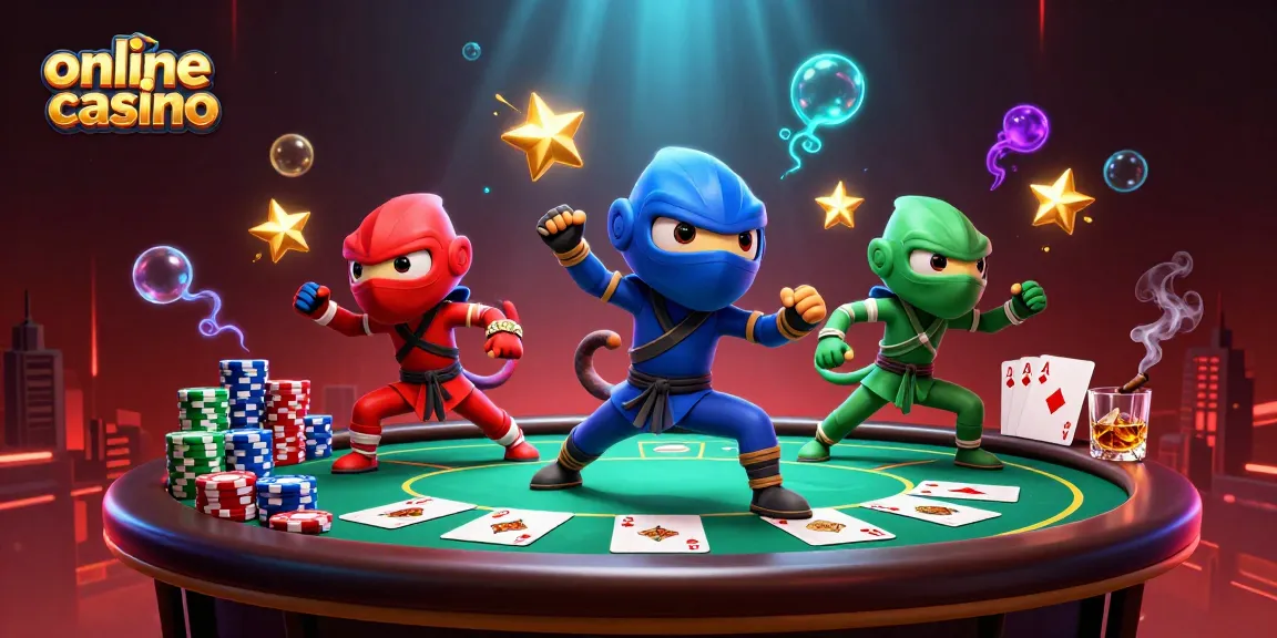 Experience dynamic action in an online casino with chameleons and poker elements.