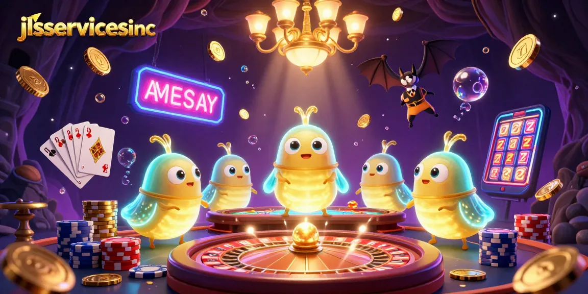Experience the thrill of winning with jlsservicesinc's immersive casino scenes featuring glowworms lighting your path to jackpots.