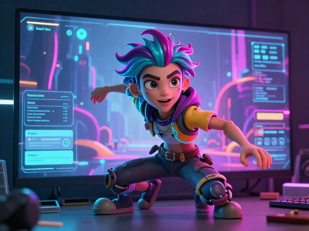 Character AI NSFW in a vibrant virtual landscape showcasing detailed facial features and customizable interfaces.