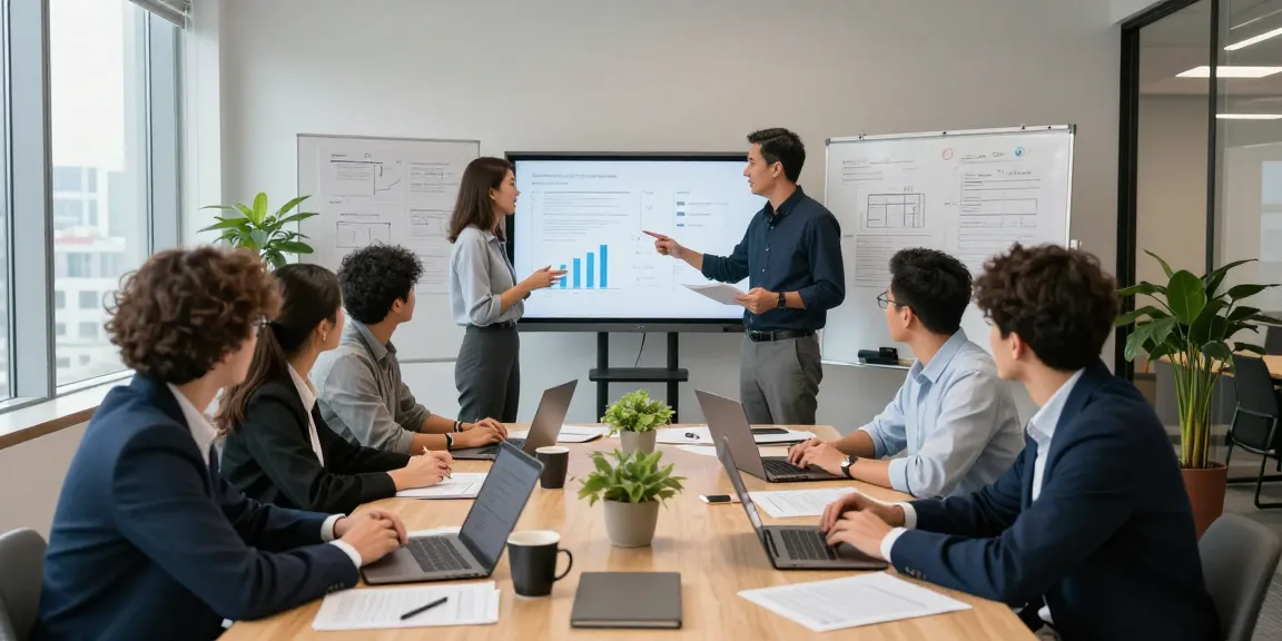 Fachportal für Qualität im Business collaboration in a modern office setting with a professional team.