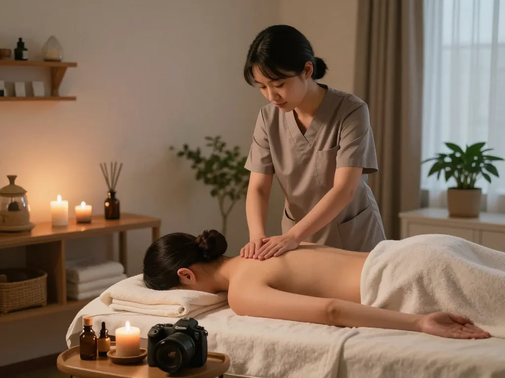 Experience rejuvenating 부평출장마사지 in a calming home spa environment with a professional therapist.