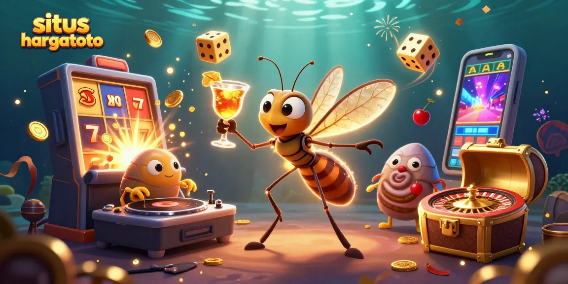 Join the fun at situs hargatoto with vibrant casino elements in an engaging 3D illustration.