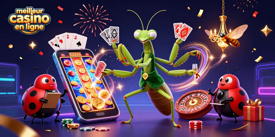 Découvrez le meilleur casino en ligne avec des personnages animés card sharp et pit boss, entourés d'éléments de jeu extravagants.