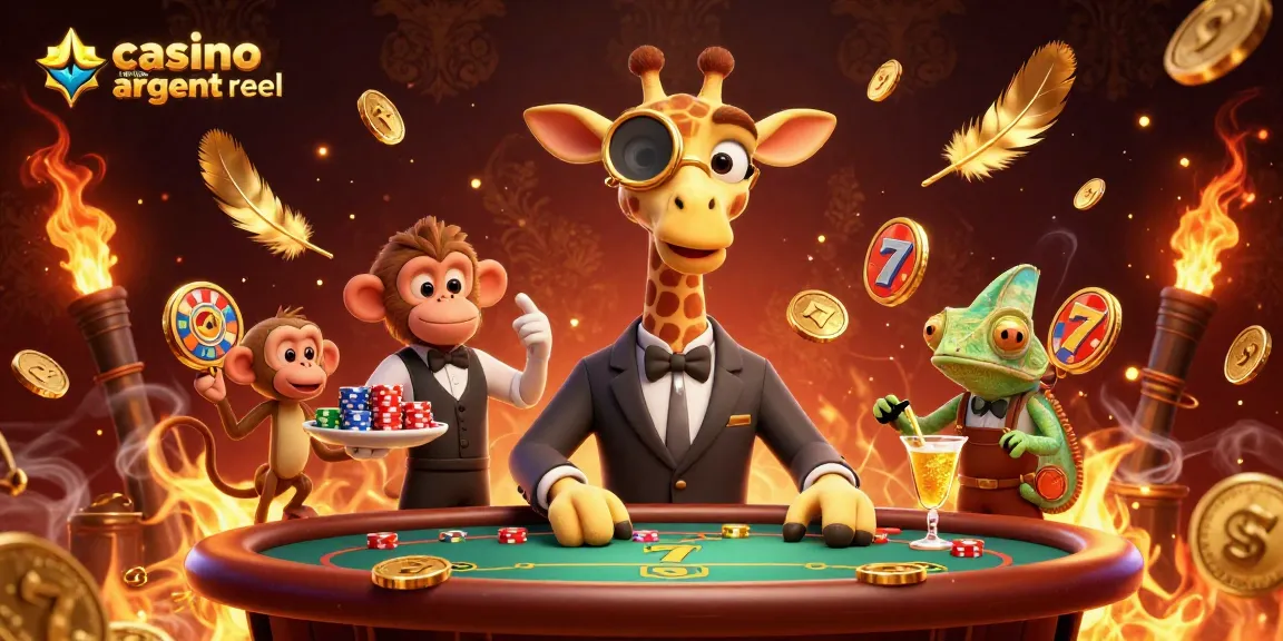 Jouez dans un casino en ligne argent réel avec des personnages colorés et des éléments de jeu animés.