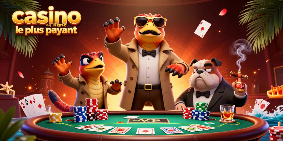 Jouez dans le casino en ligne le plus payant avec des raptors en costume, poker et ambiance luxueuse.
