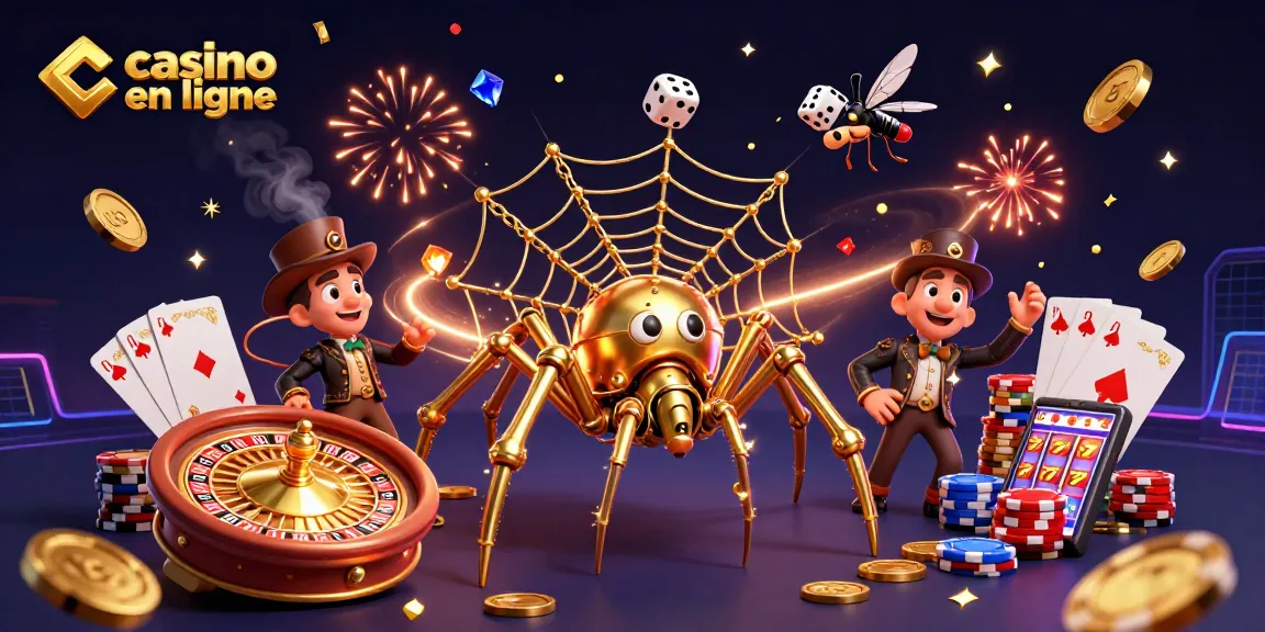 Capturez l'excitation du casino en ligne avec des personnages steampunk entourés de pièces et de cartes.