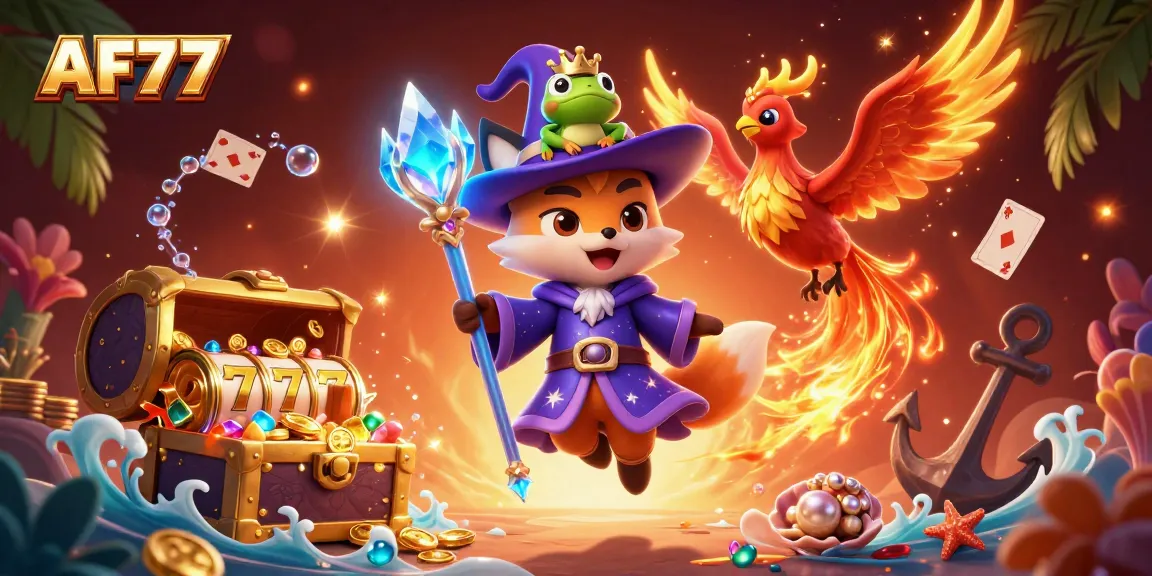 Experience excitement with AF77 as a wizard fox and a phoenix bring slot games to life.
