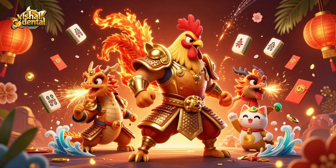 Experience the excitement of vishaldental with charming 3D gaming characters competing in a vibrant illustration.
