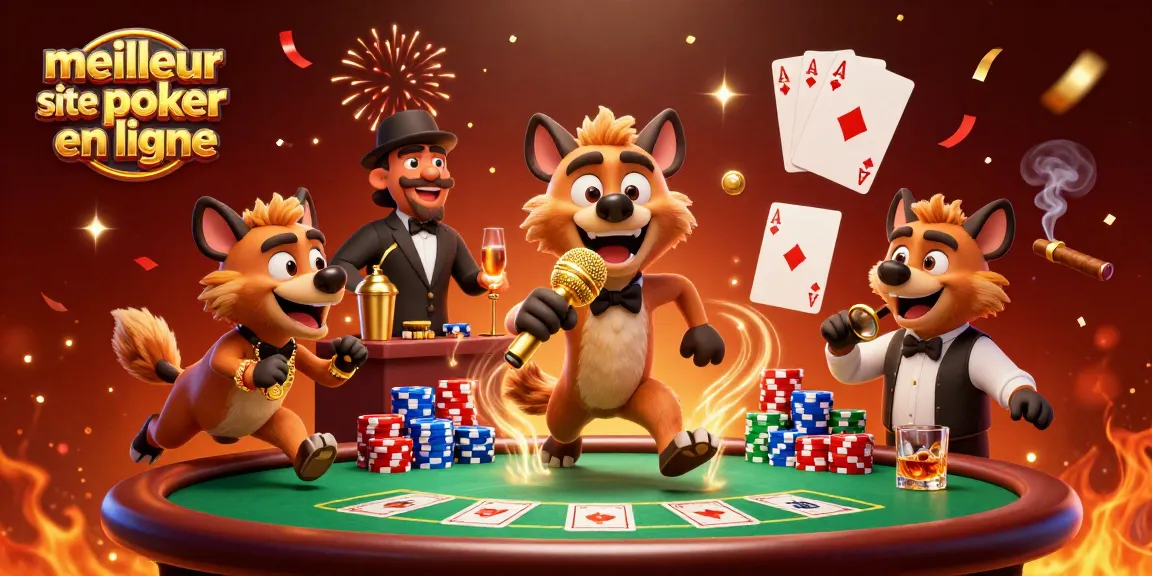 Vibrez avec le meilleur site de poker en ligne tout en découvrant des joueurs hilarants dans un casino animé.