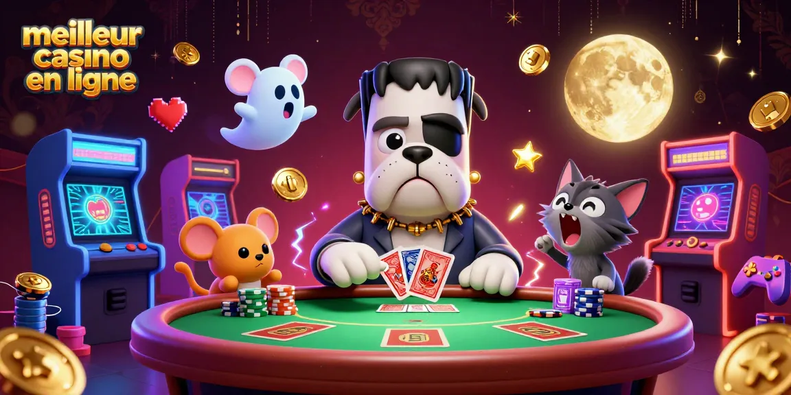 Venez découvrir le meilleur casino en ligne avec notre illustration de jeu de poker animé