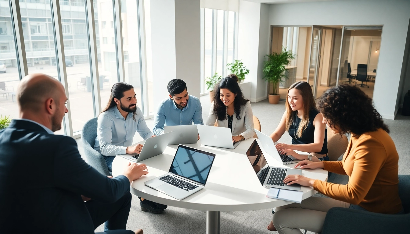 Erleben Sie produktive Zusammenarbeit bei https://alvionz.de/ mit einem engagierten Team in einem modernen Büro.