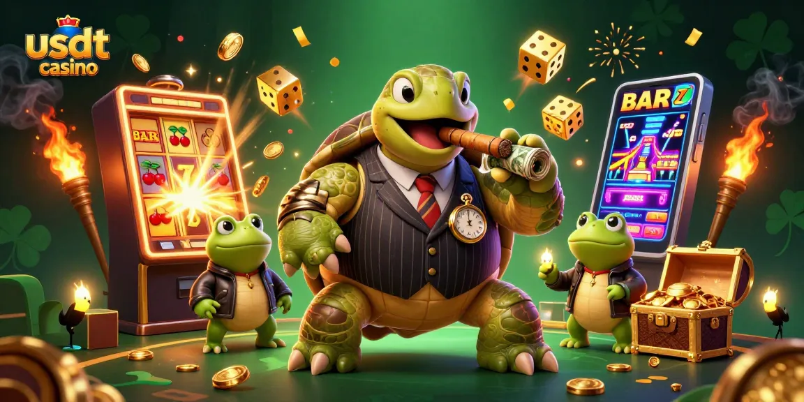 Gioca nei migliori casino usdt con slot e jackpot emozionanti in un'illustrazione 3D accattivante.