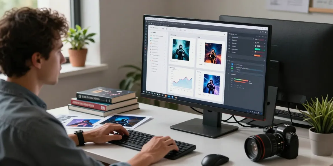 Analyze images with a free AI image detector in a modern workspace.