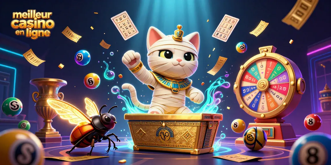 Améliorez vos gains dans le meilleur casino en ligne avec le chat momie égyptien et des éléments de loterie.
