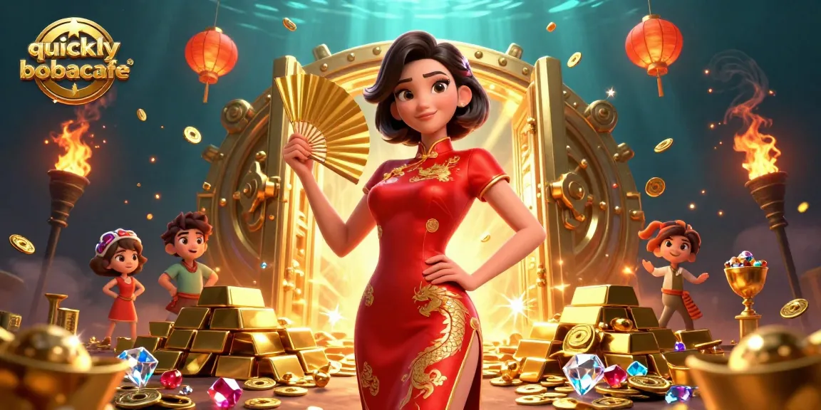 Engage with quicklybobacafe's vibrant casino world, showcasing exciting treasures and dynamic game elements.