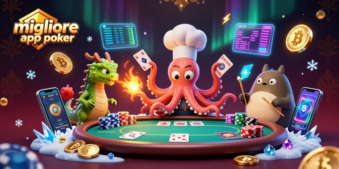 Scopri la migliore app poker mentre giochi con carte e fiches, immerso in un'atmosfera vibrante.