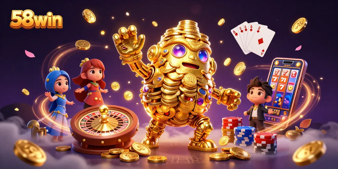 Experience the thrill of winning with 58win's vibrant and dynamic casino games and characters.
