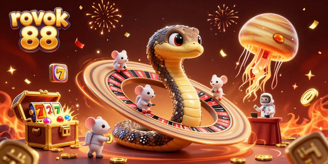 Experience the thrill of rokok 88 with astronaut mice betting on a cosmic roulette wheel.