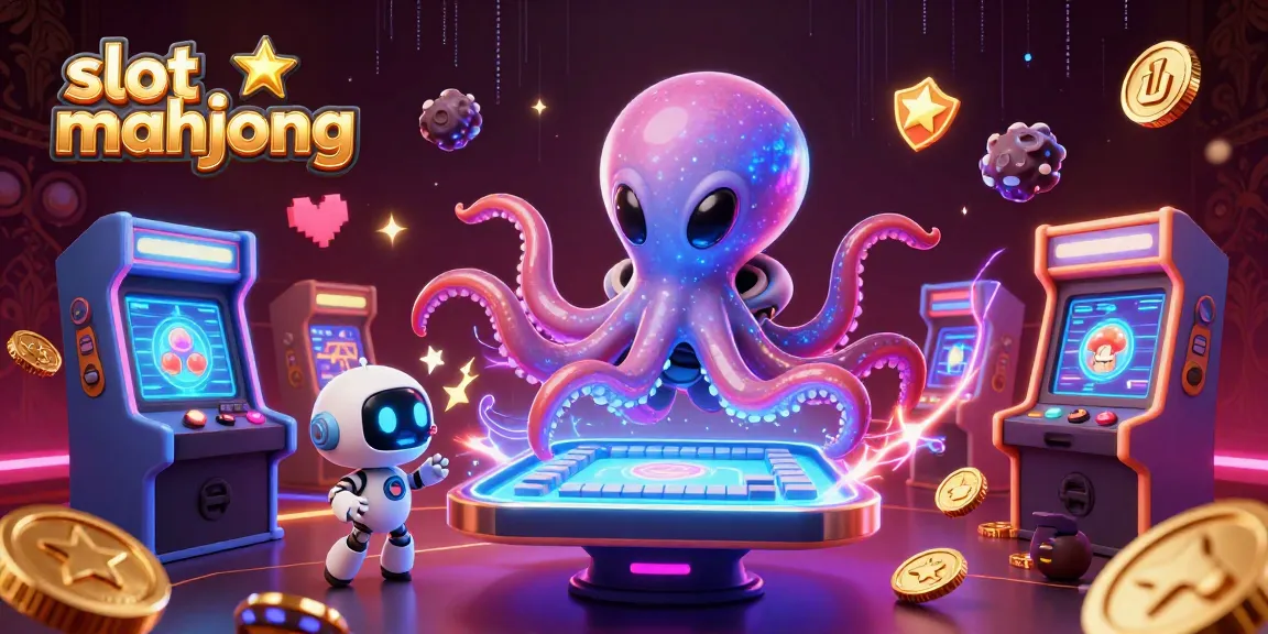Experience thrilling slot mahjong gameplay with an exciting alien octopus and dynamic casino elements.