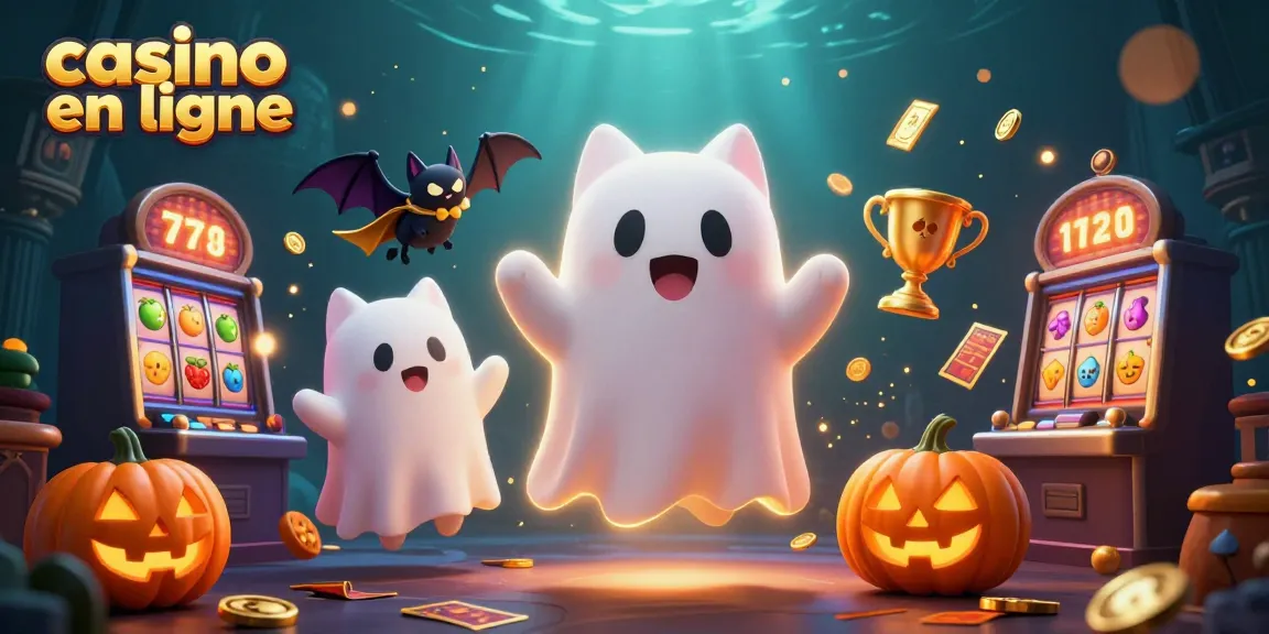 Jouez dans un casino en ligne magique avec un chat fantôme et des citrouilles illuminées.