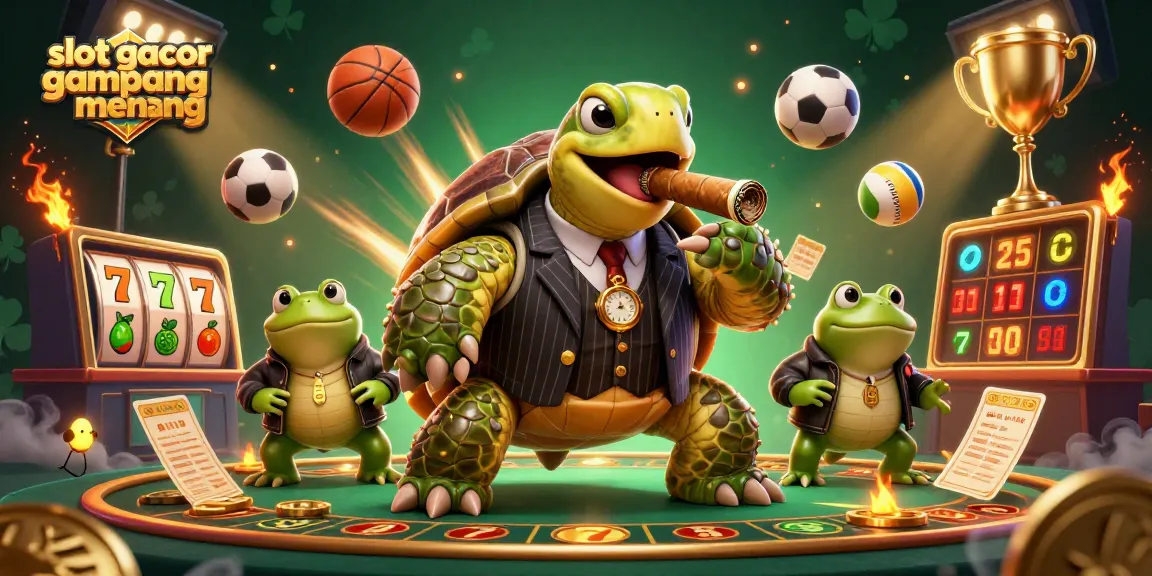 Experience the thrill of slot gacor gampang menang with an engaging 3D illustration showcasing dynamic gaming elements.