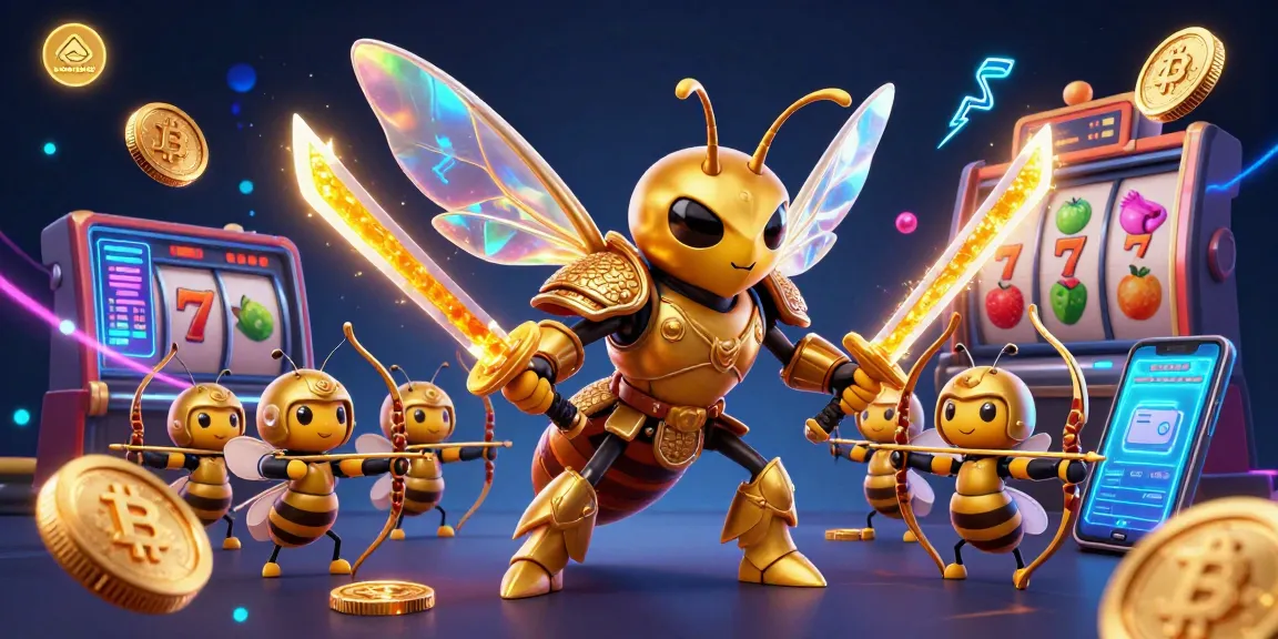 Experience the excitement of red888 with a lively 3D casino-themed illustration featuring a samurai hornet and dynamic slot elements.