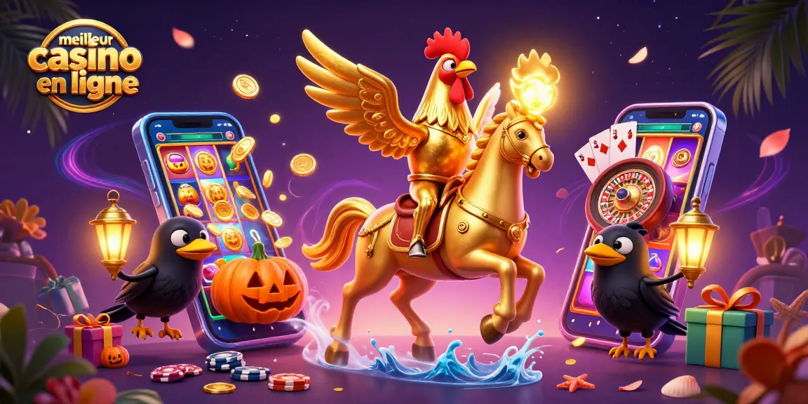 Jouer dans le meilleur casino en ligne avec le coq doré et des éléments de jeu captivants.