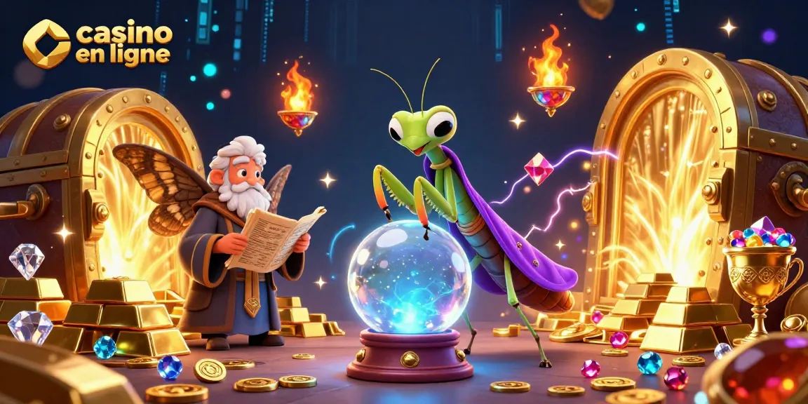 Jouez à casino en ligne avec un vibrant décor de jeux d'argent, orné de trésors scintillants.