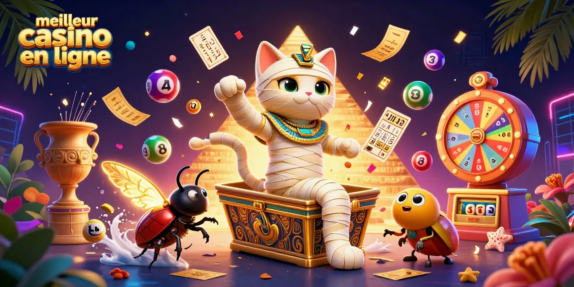 Participez à des jeux captivants dans le meilleur casino en ligne avec une illustration dynamique et colorée.