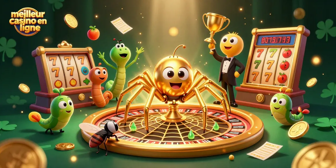 Placer des paris au meilleur casino en ligne, illustration de roulette et éléments de jeu dynamiques.