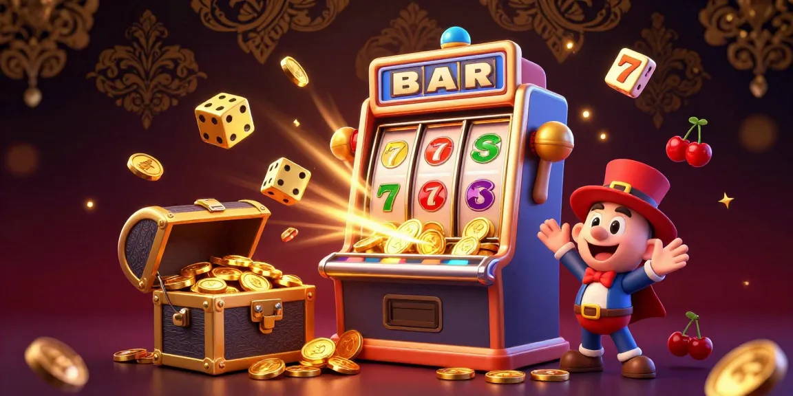 Emportez-vous dans le monde du casino en ligne avec cette illustration dynamique de machines à sous éclatantes.