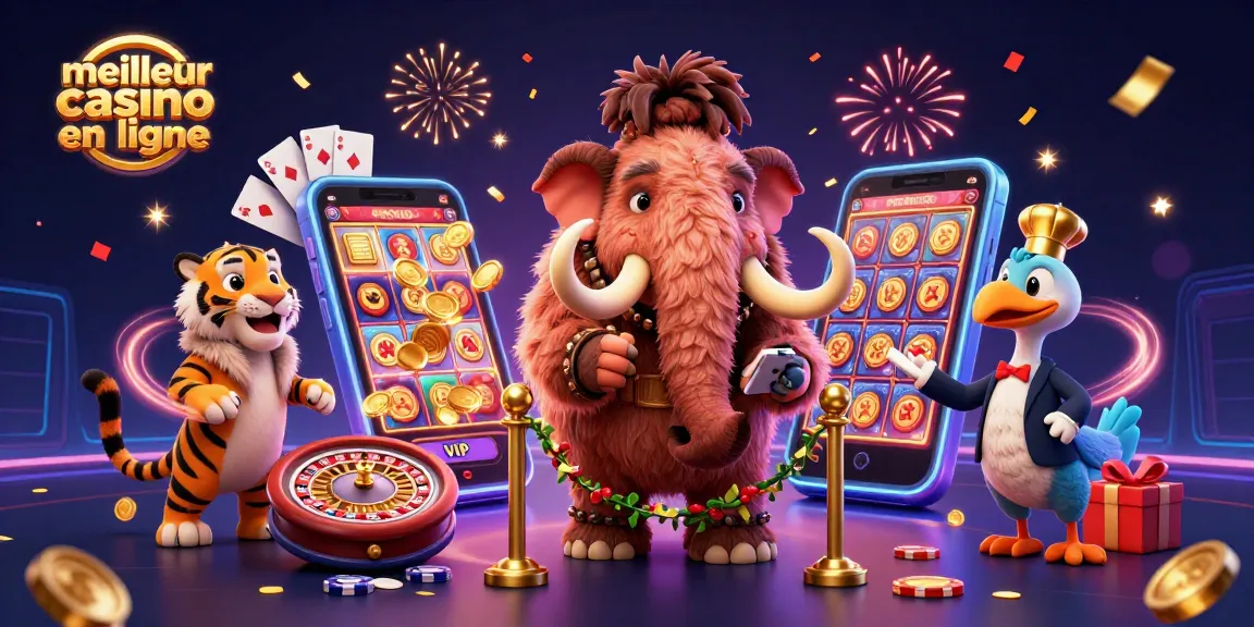 Visitez le meilleur casino en ligne où un mammouth bouncer vérifie les ID tout en accueillant un VIP tigre à fourrure.